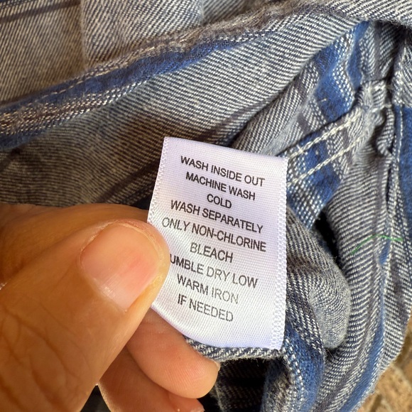 Quiksilver Navy and Charcoal Striped Long-Sleeve Shirt Size Large - Picture 5 of 6